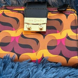 Vera Bradley Orange and Pink Wallet.special edition one finger push lock